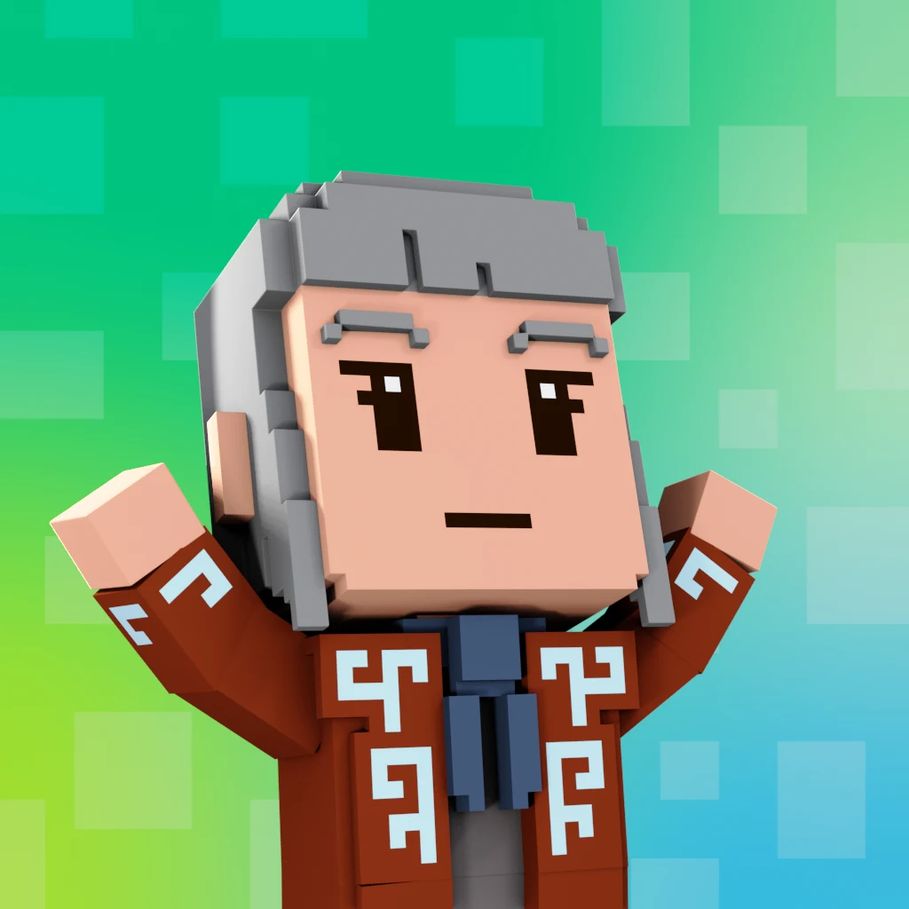Pirate #3385 voxel render
