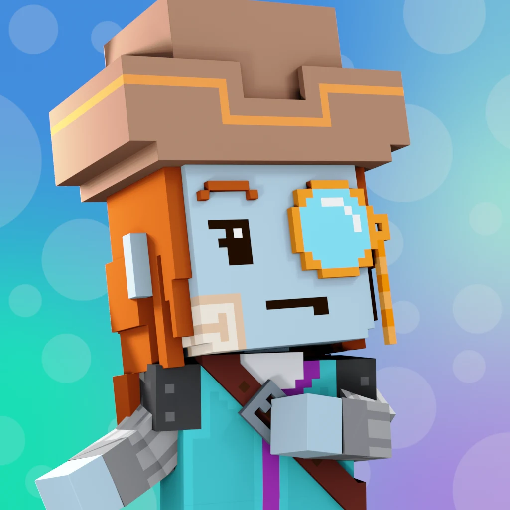 Pirate #3387 voxel render