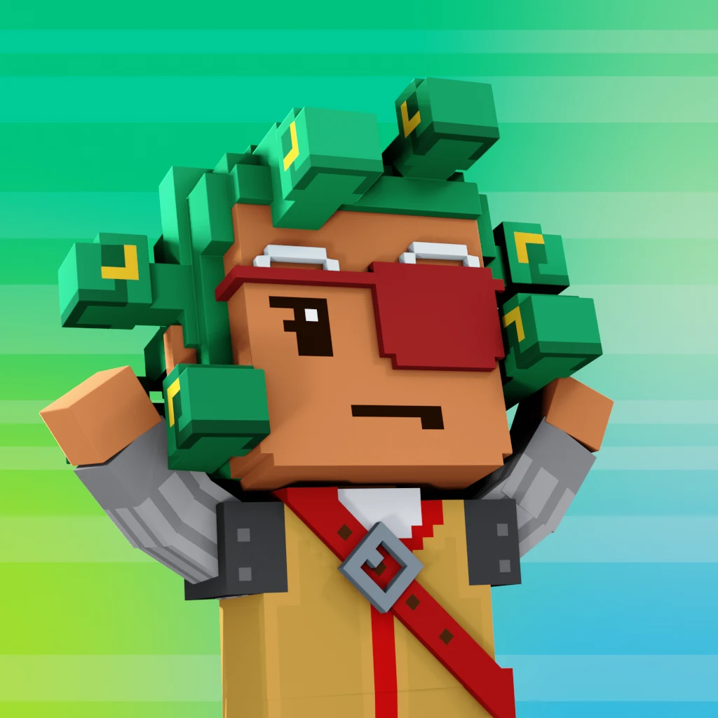 Pirate #3399 voxel render