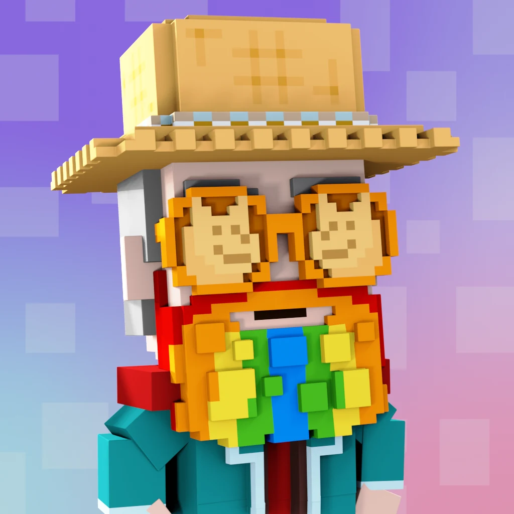 Pirate #3417 voxel render