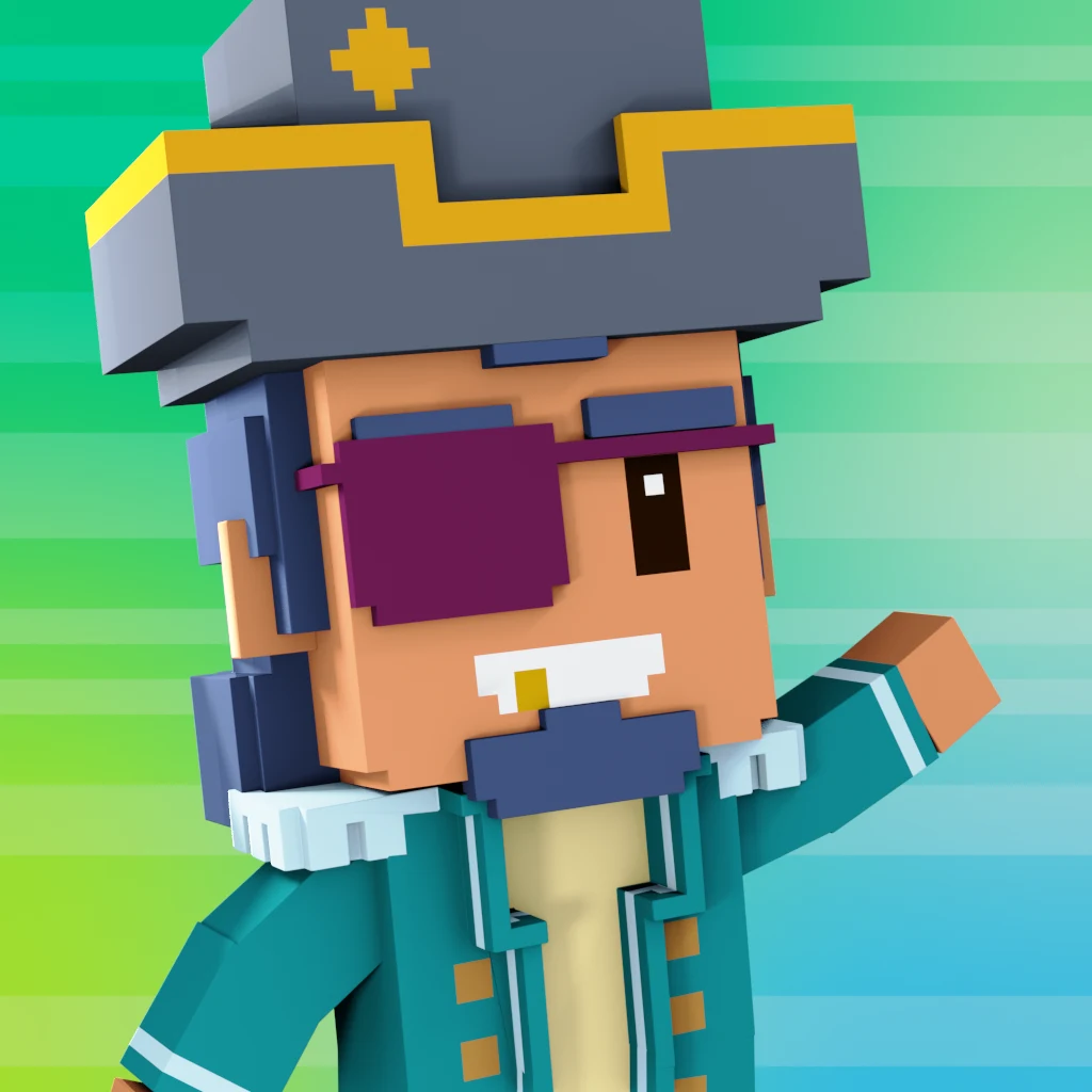 Pirate #343 voxel render