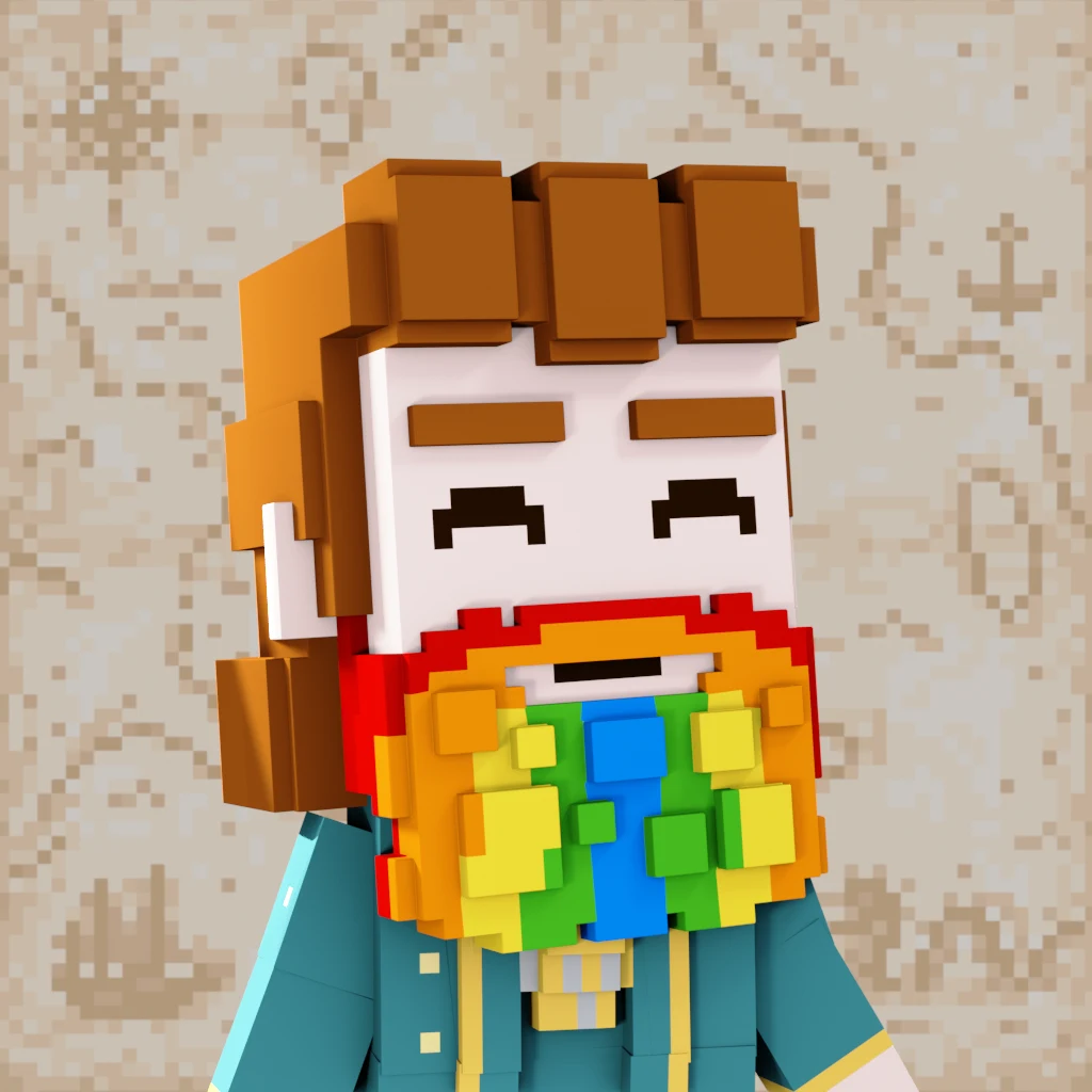 Pirate #3432 voxel render