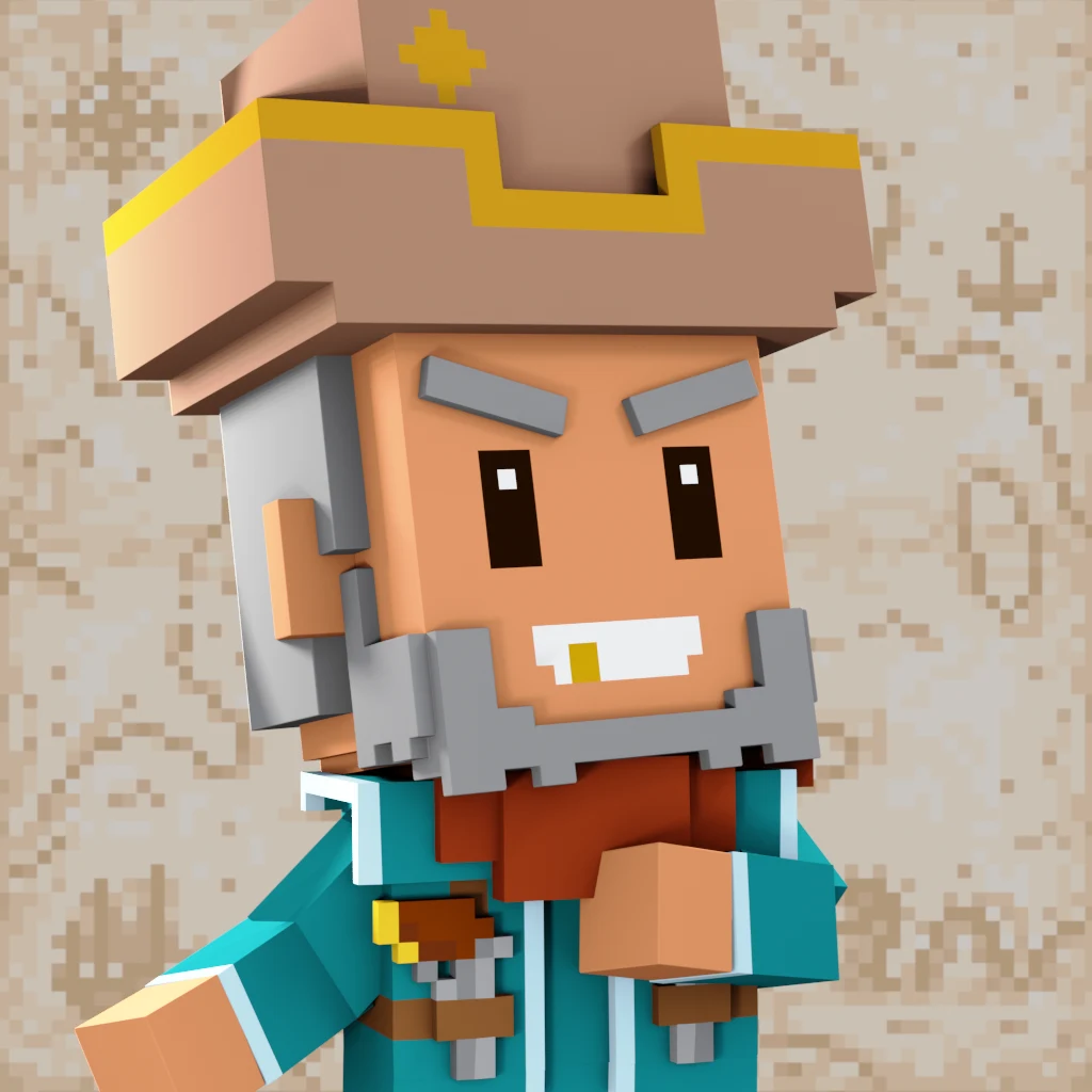 Pirate #3441 voxel render