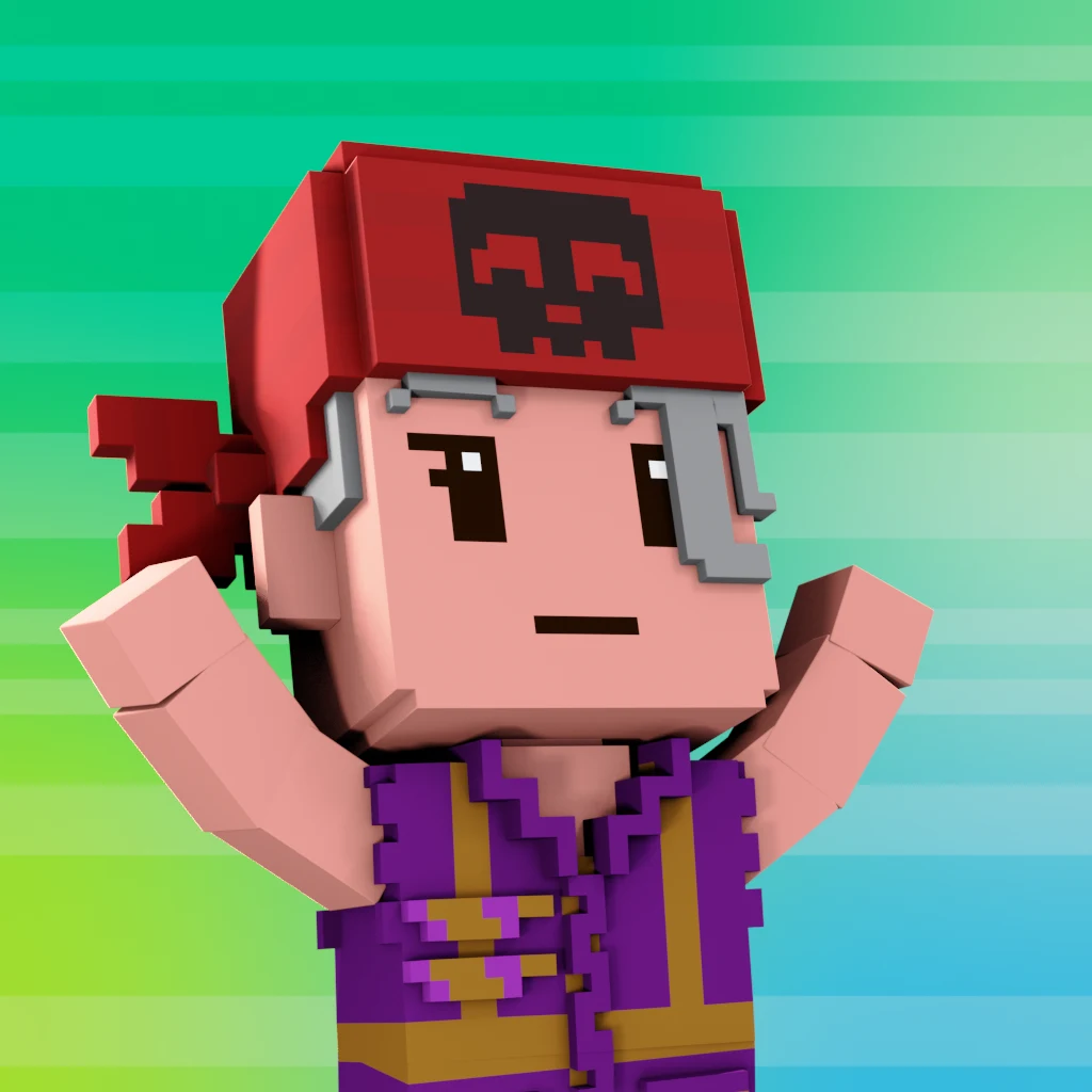 Pirate #3448 voxel render
