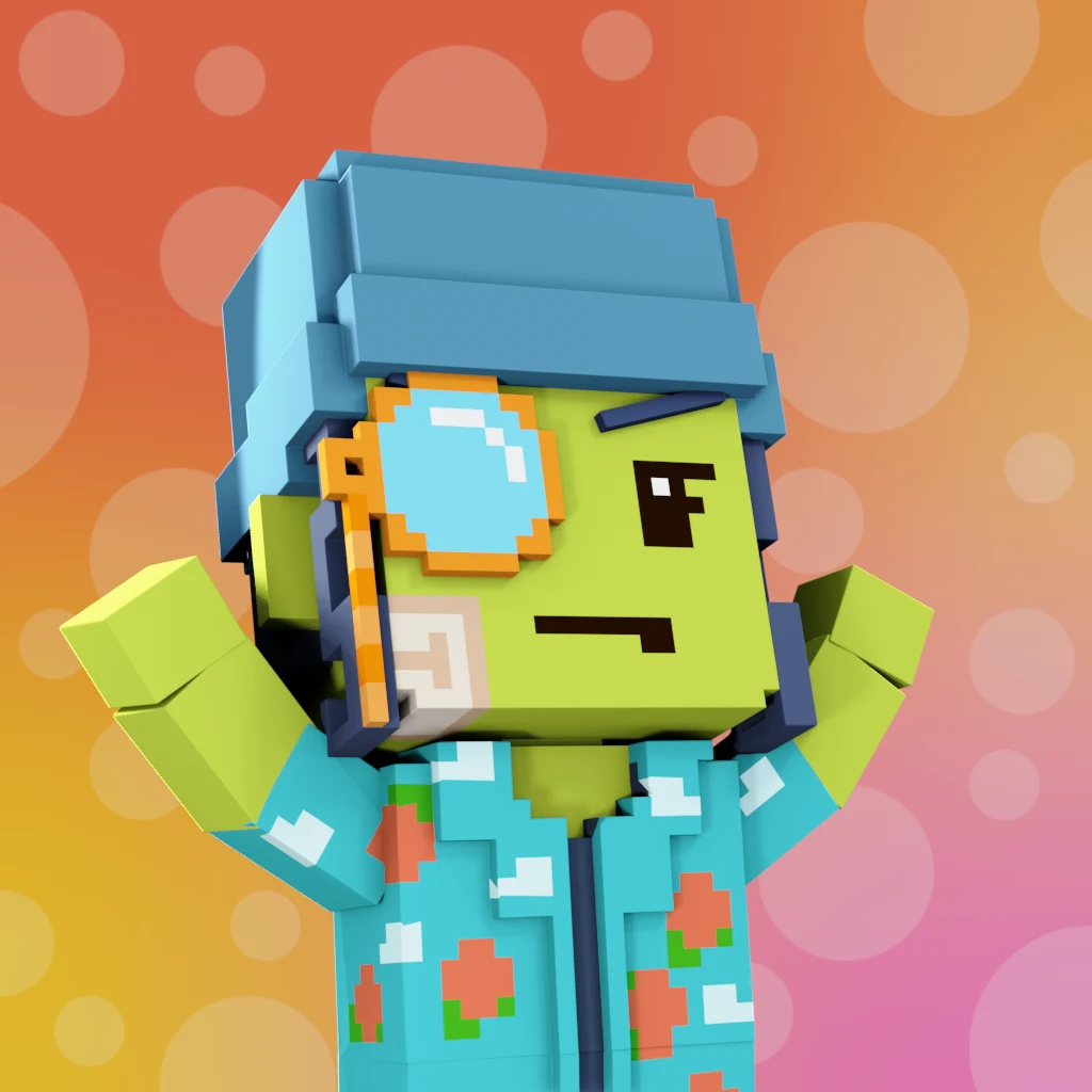 Pirate #3471 voxel render