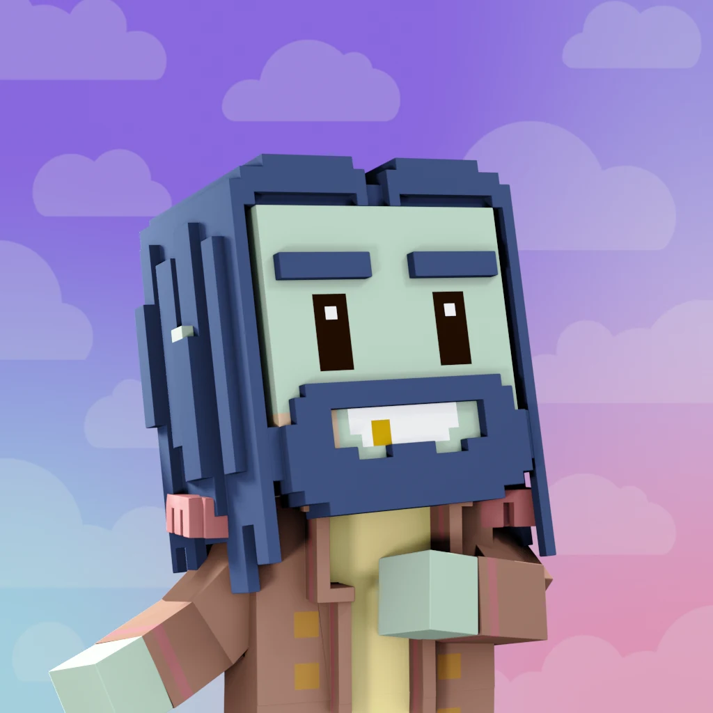 Pirate #3487 voxel render