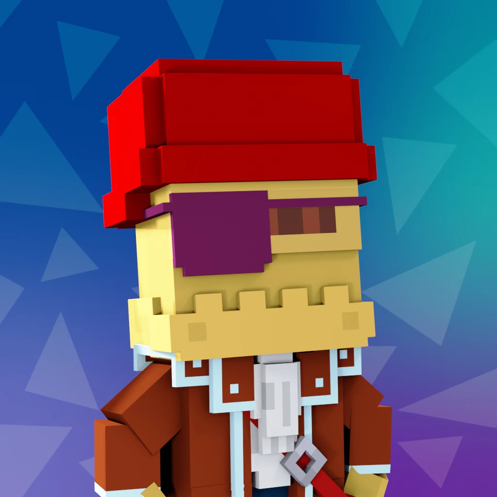 Pirate #3492 voxel render