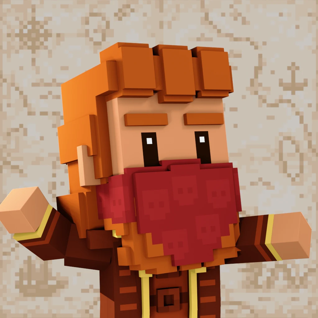 Pirate #3506 voxel render