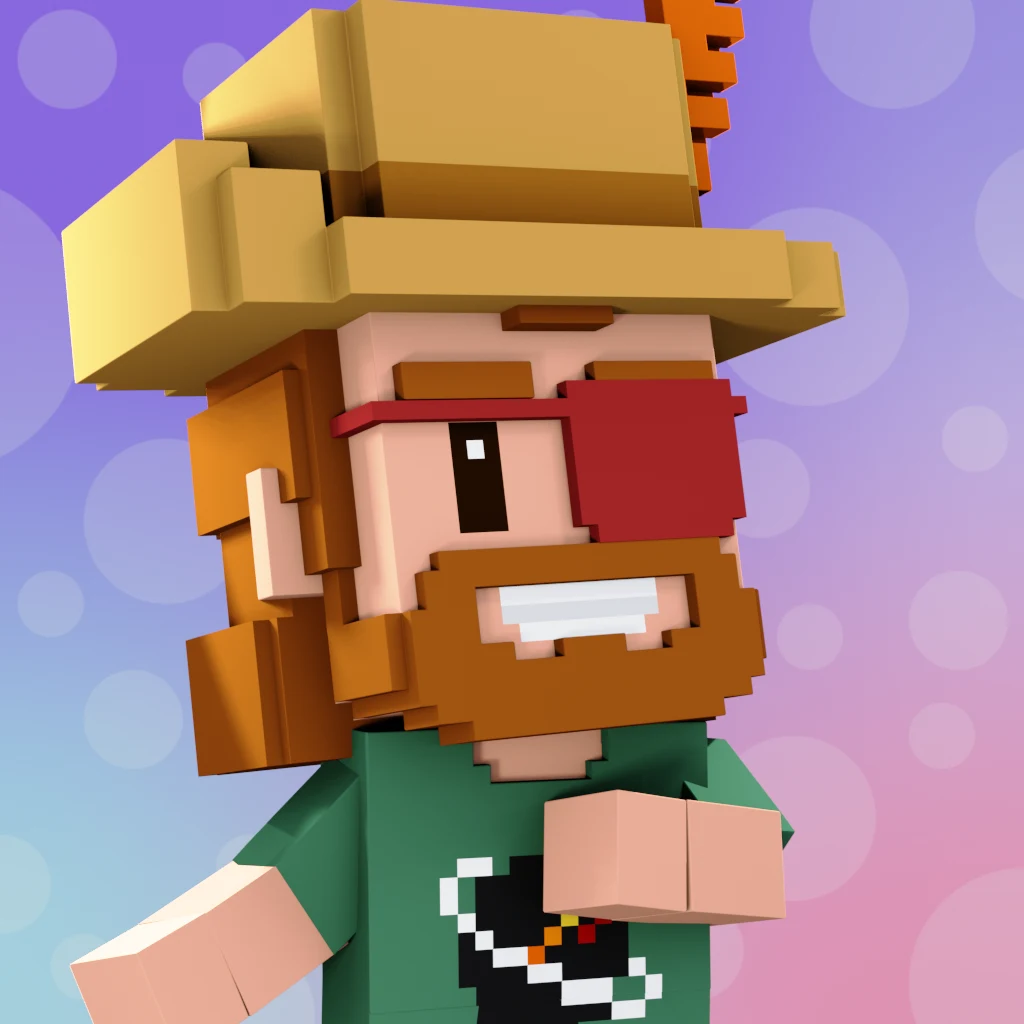 Pirate #3588 voxel render