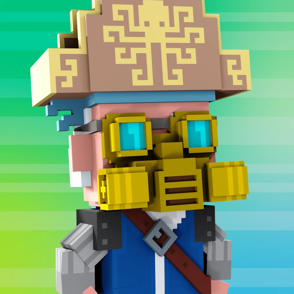 Pirate #3687 voxel render