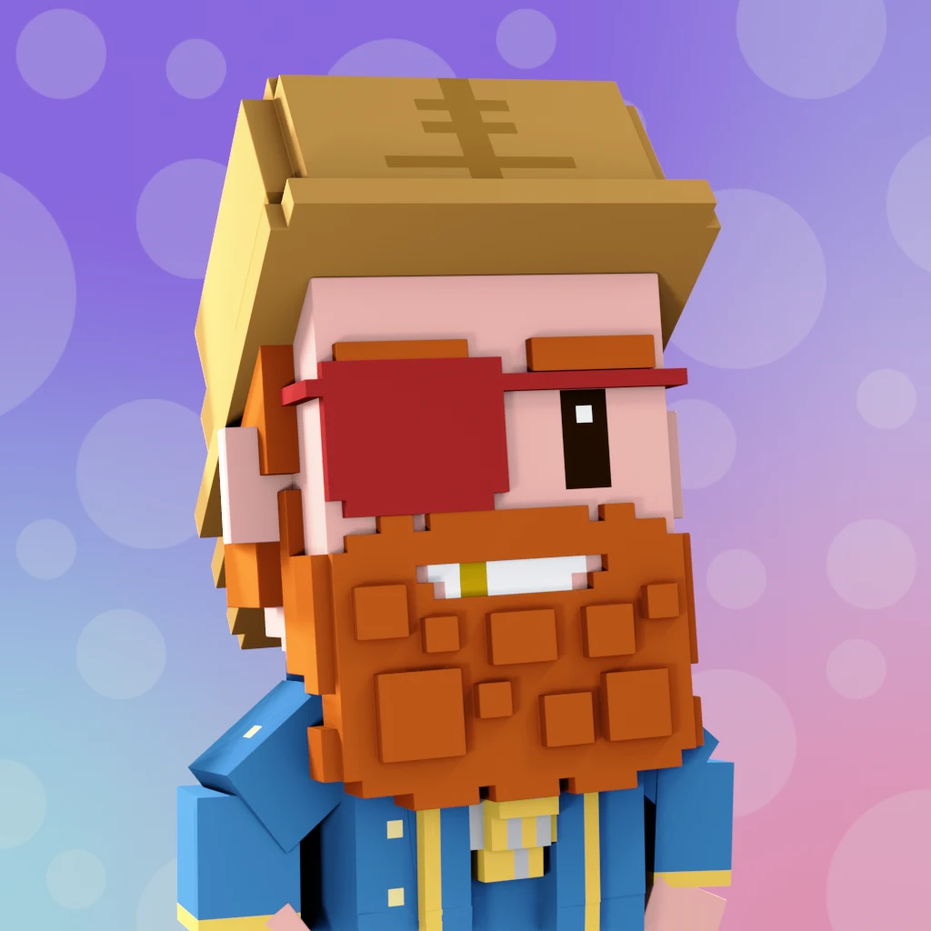 Pirate #3822 voxel render