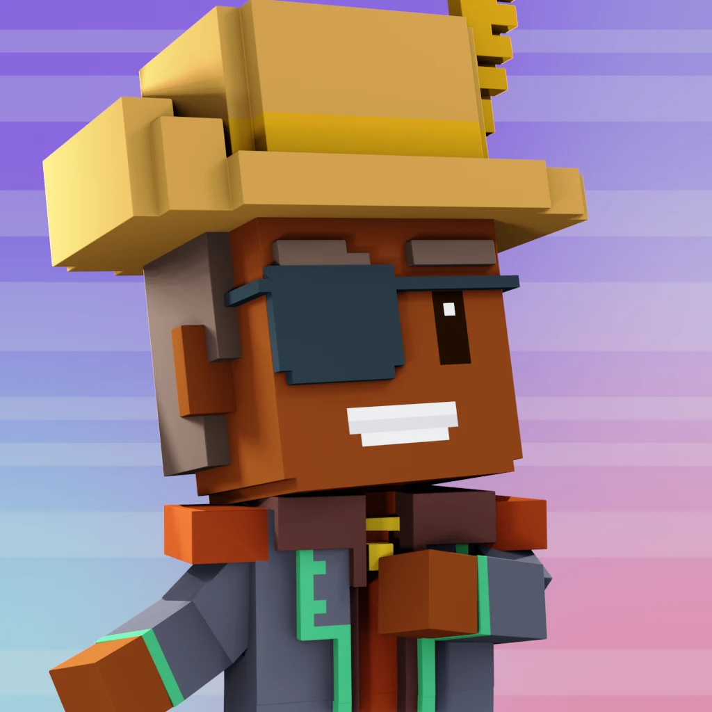Pirate #3829 voxel render