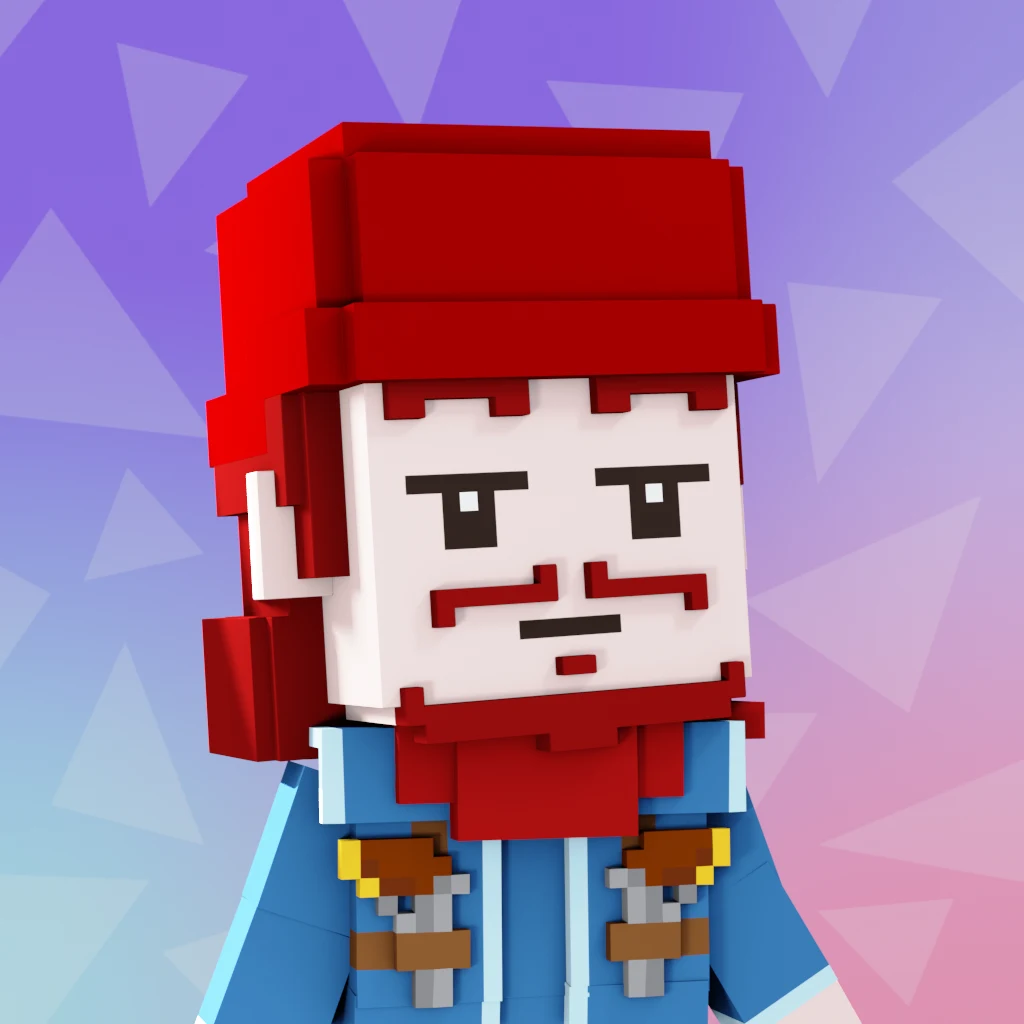 Pirate #3877 voxel render