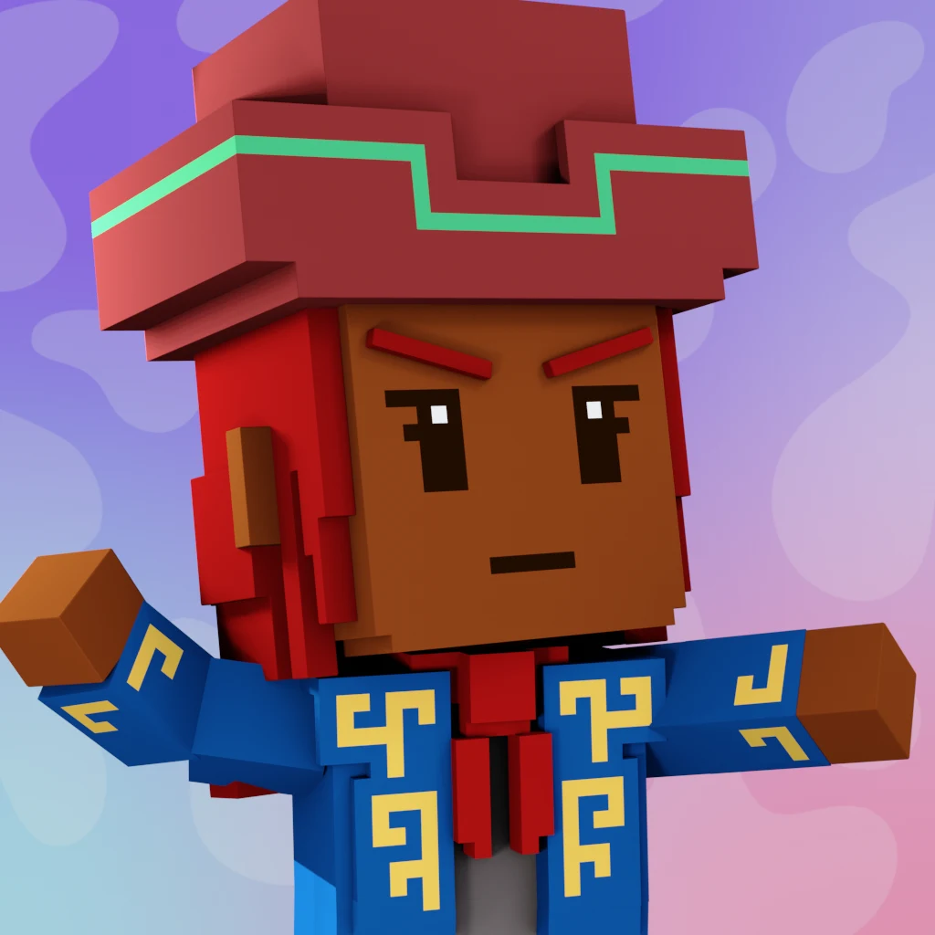 Pirate #3929 voxel render