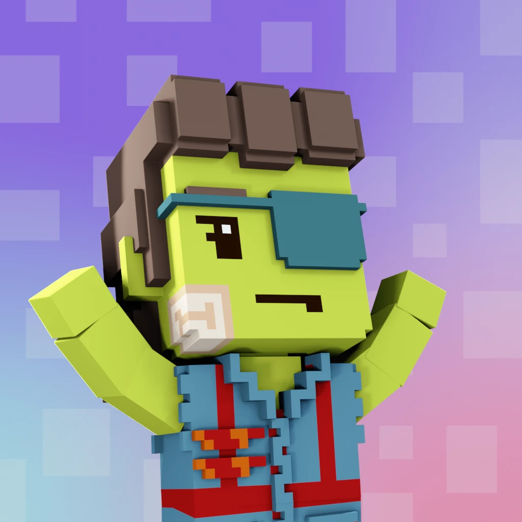 Pirate #3958 voxel render