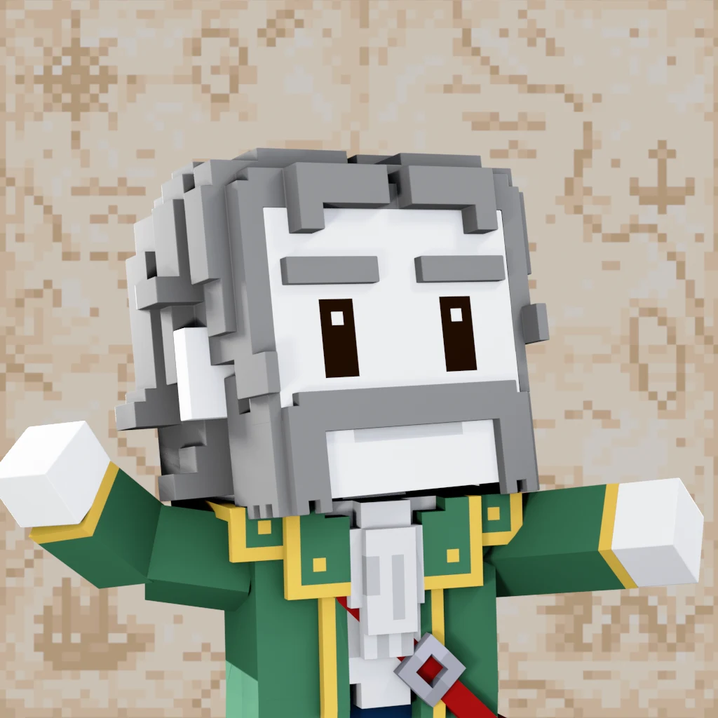 Pirate #3977 voxel render