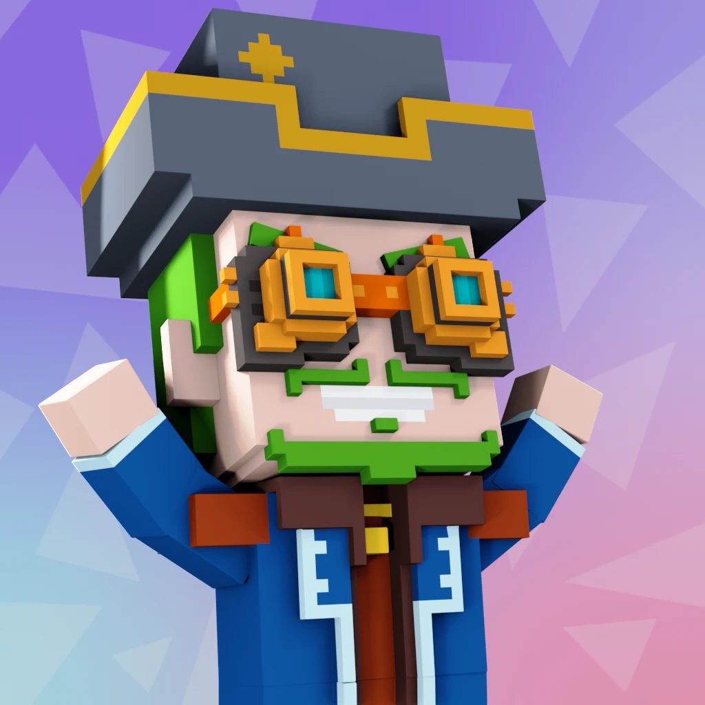 Pirate #3988 voxel render