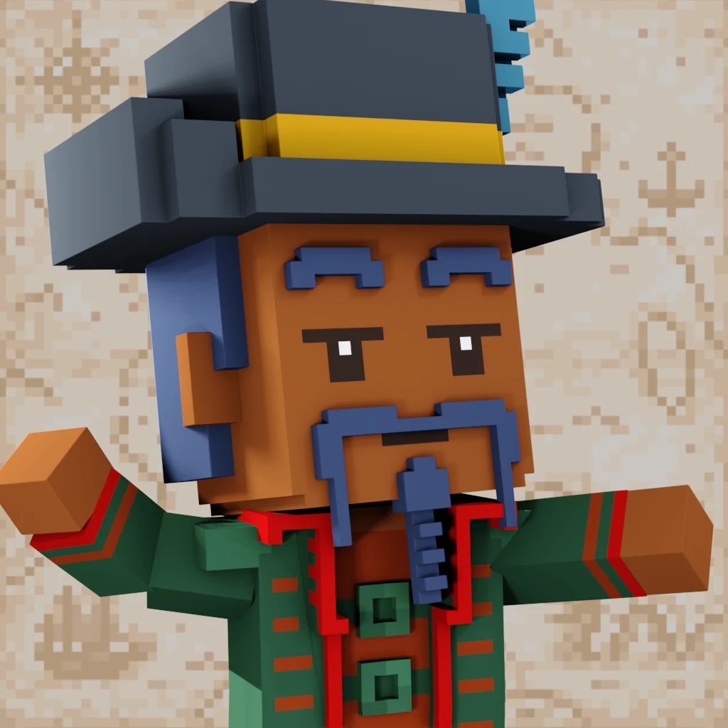 Pirate #410 voxel render