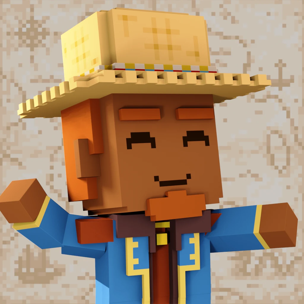 Pirate #4139 voxel render