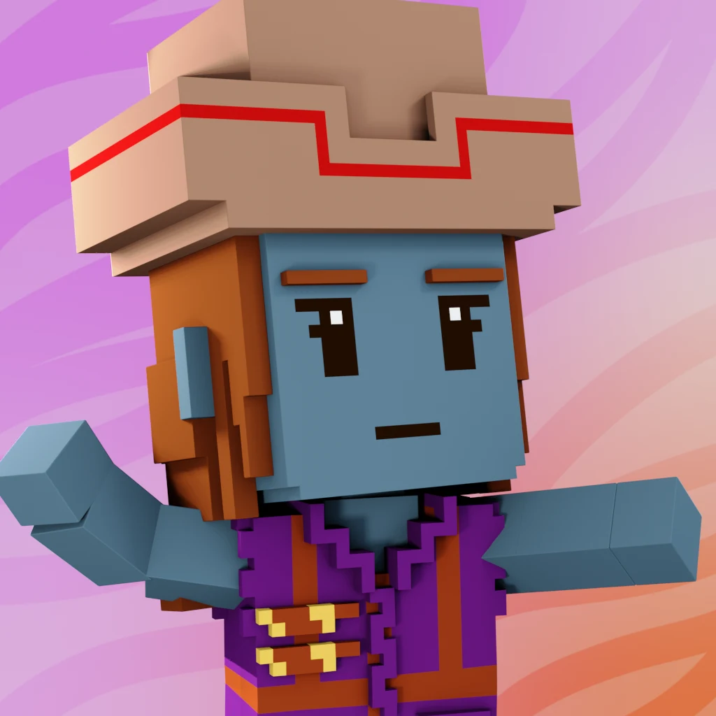 Pirate #4166 voxel render