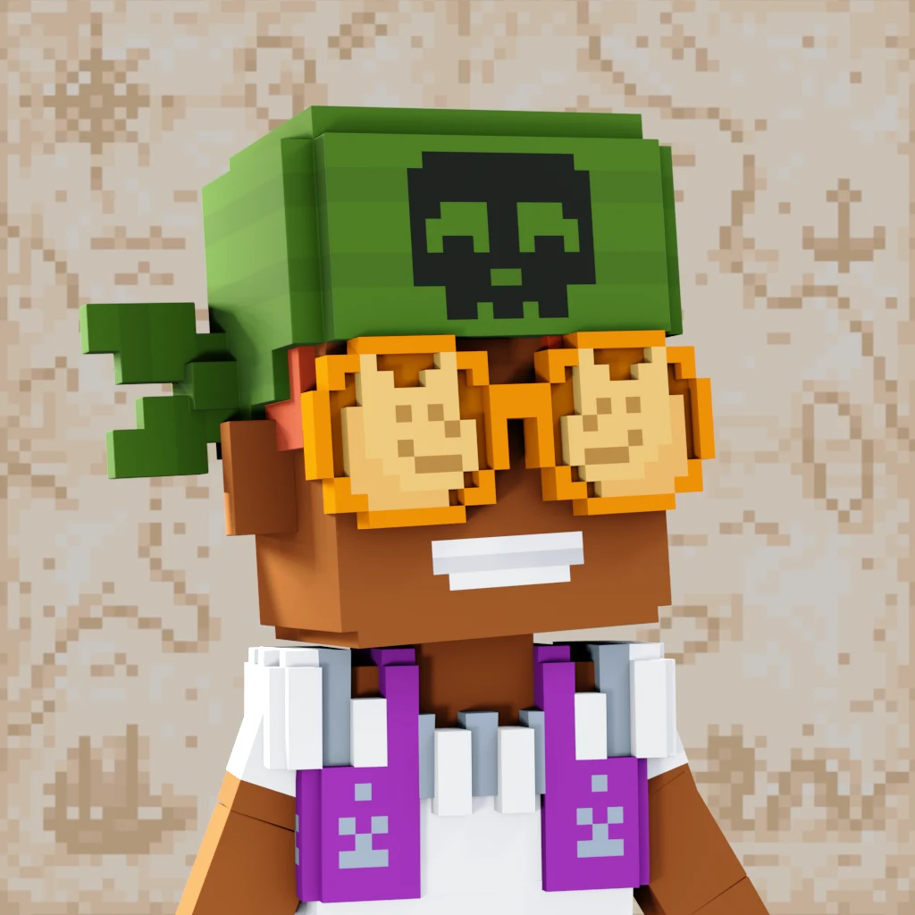Pirate #4169 voxel render