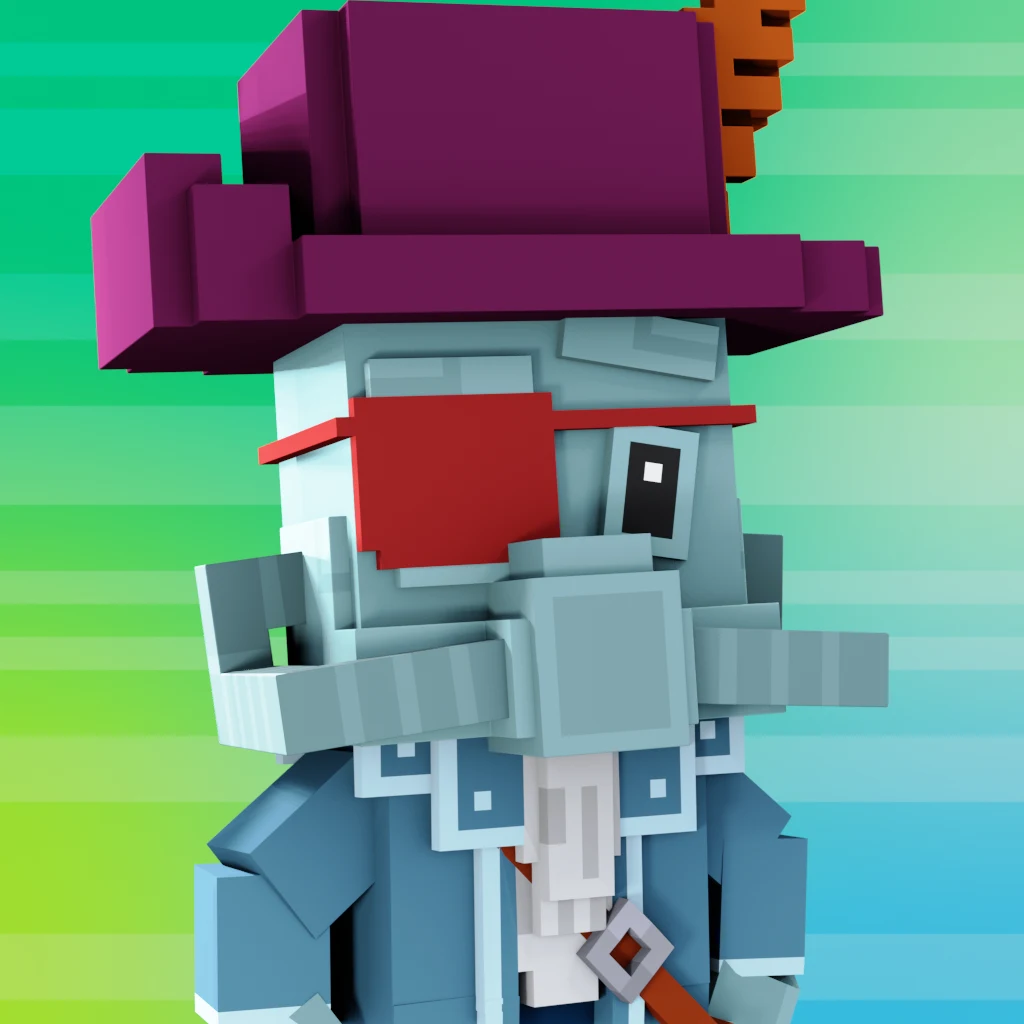 Pirate #4174 voxel render