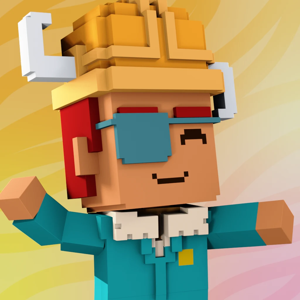 Pirate #4177 voxel render