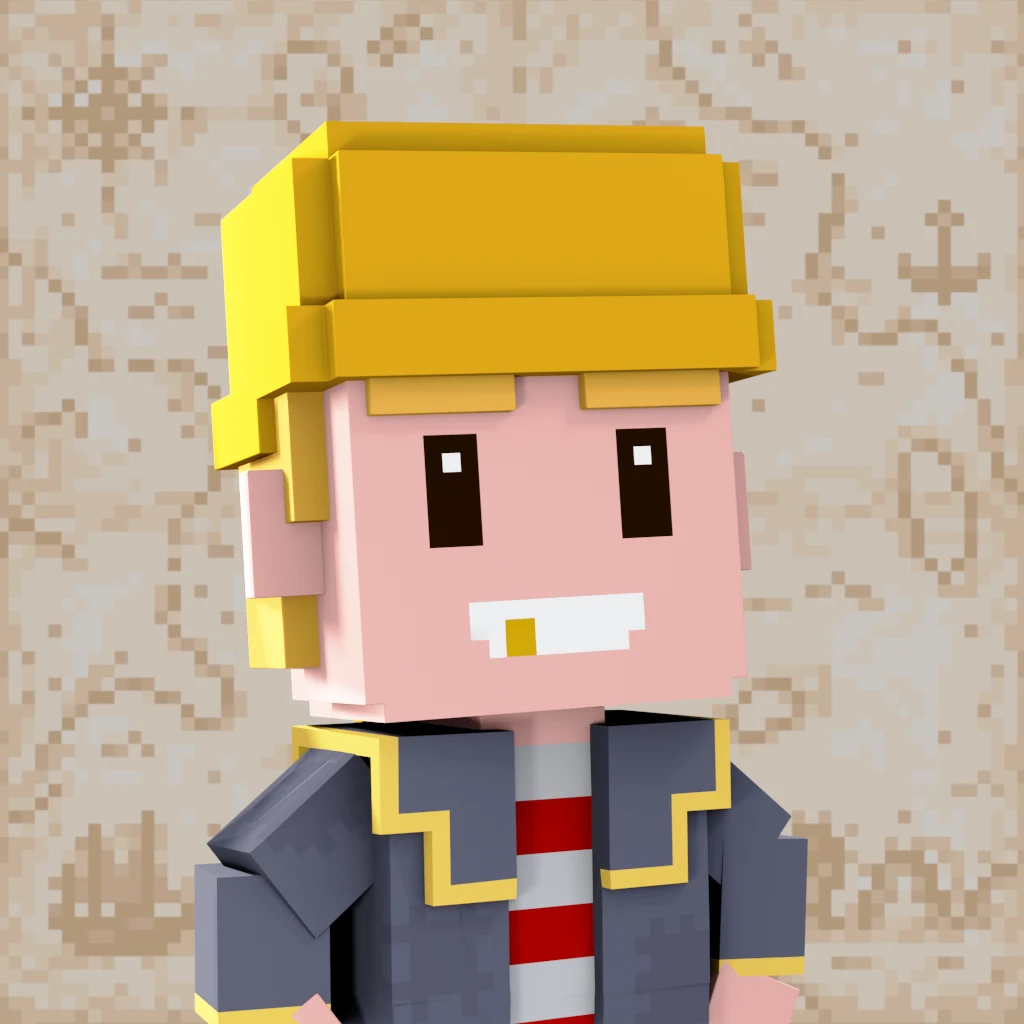 Pirate #421 voxel render