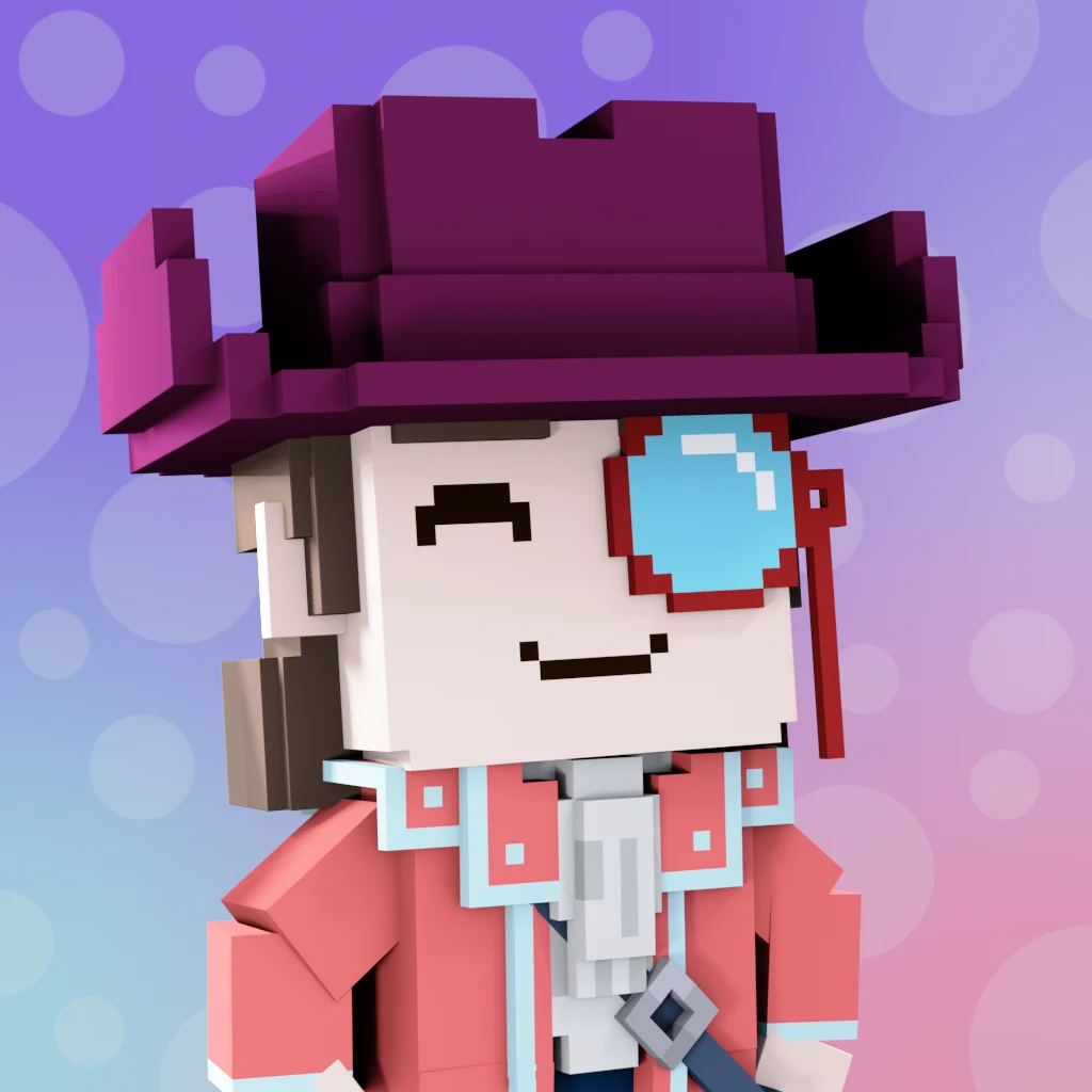 Pirate #4242 voxel render