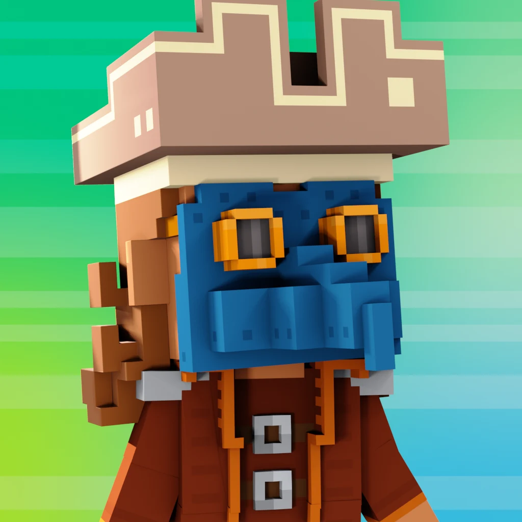 Pirate #4327 voxel render