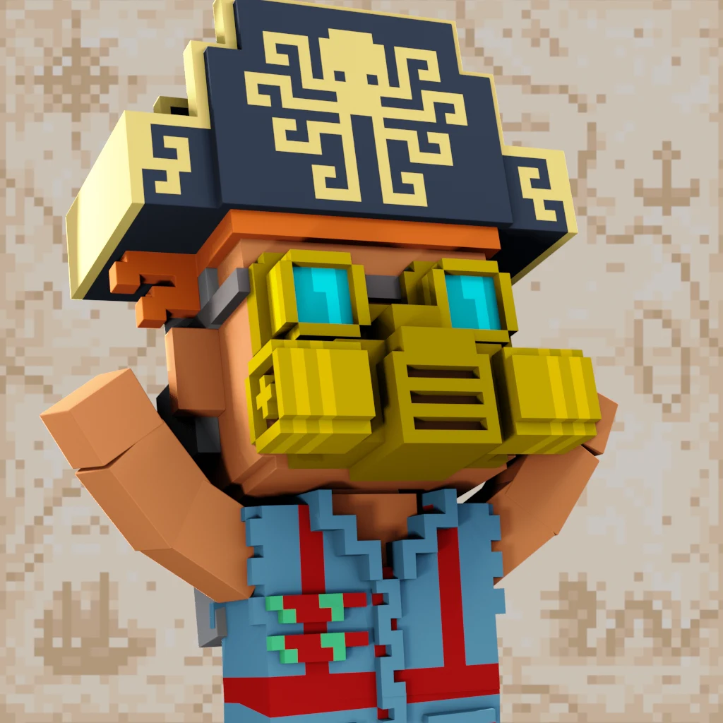Pirate #4381 voxel render
