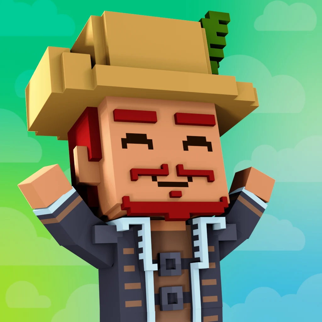 Pirate #4414 voxel render