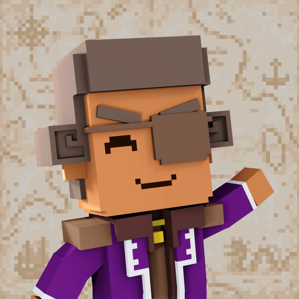 Pirate #4474 voxel render