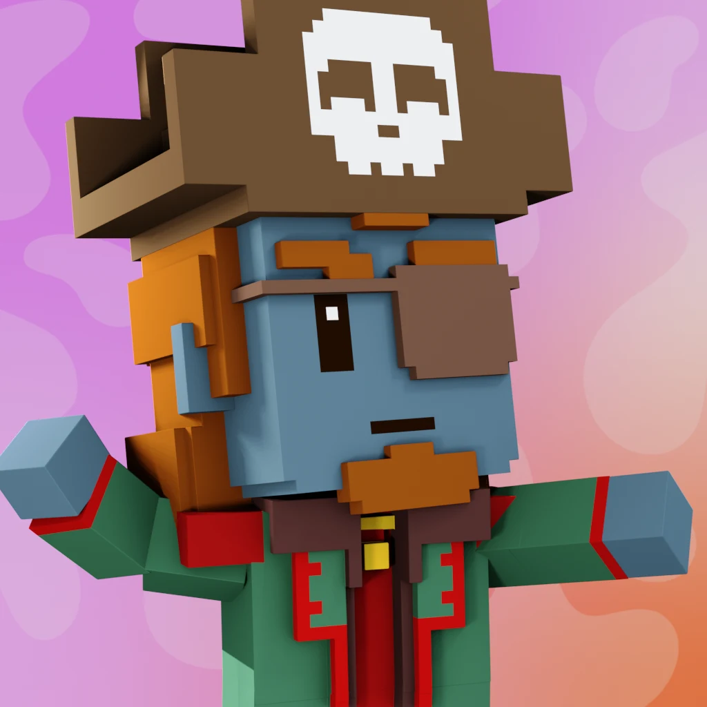 Pirate #4492 voxel render