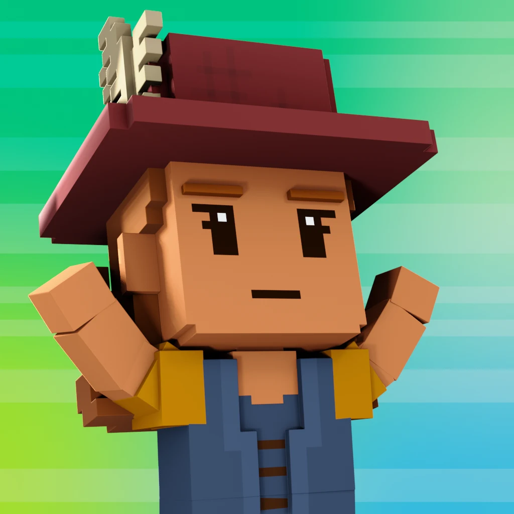 Pirate #4578 voxel render