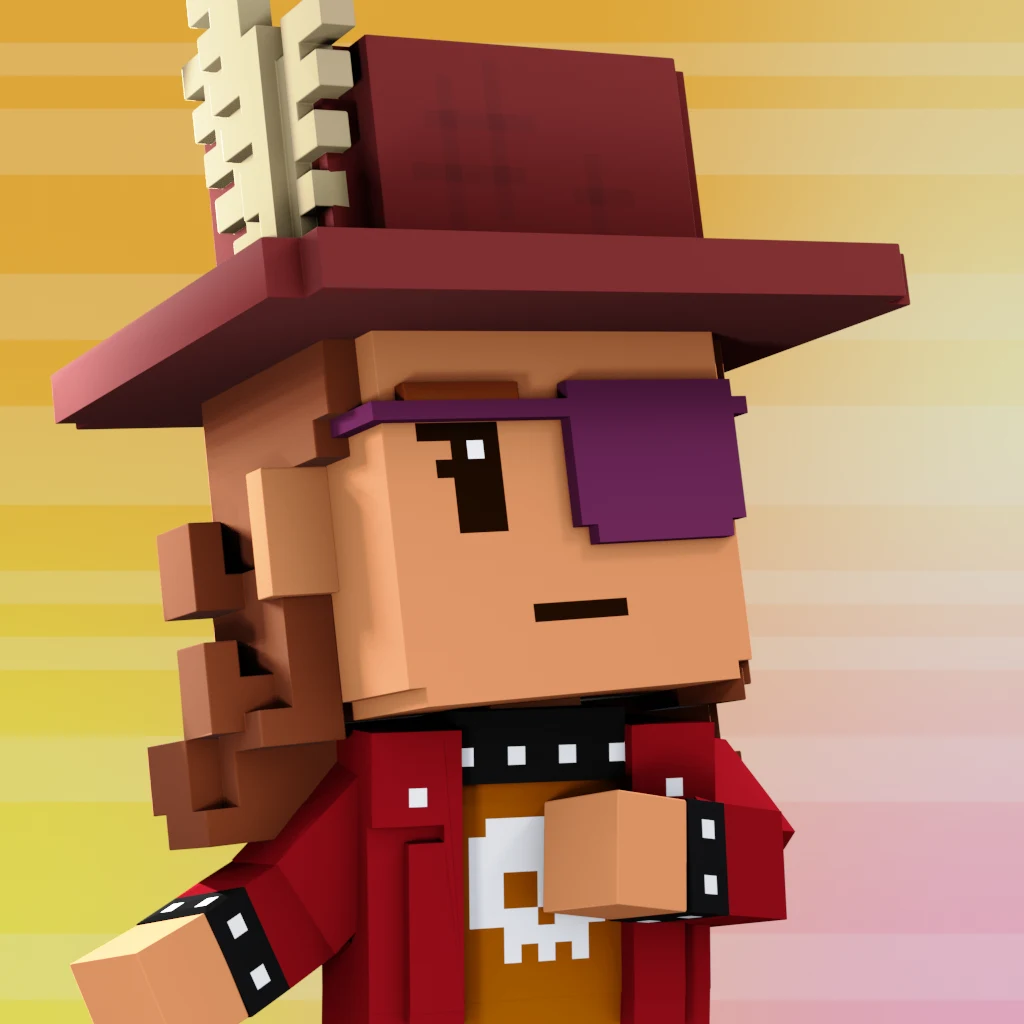 Pirate #458 voxel render