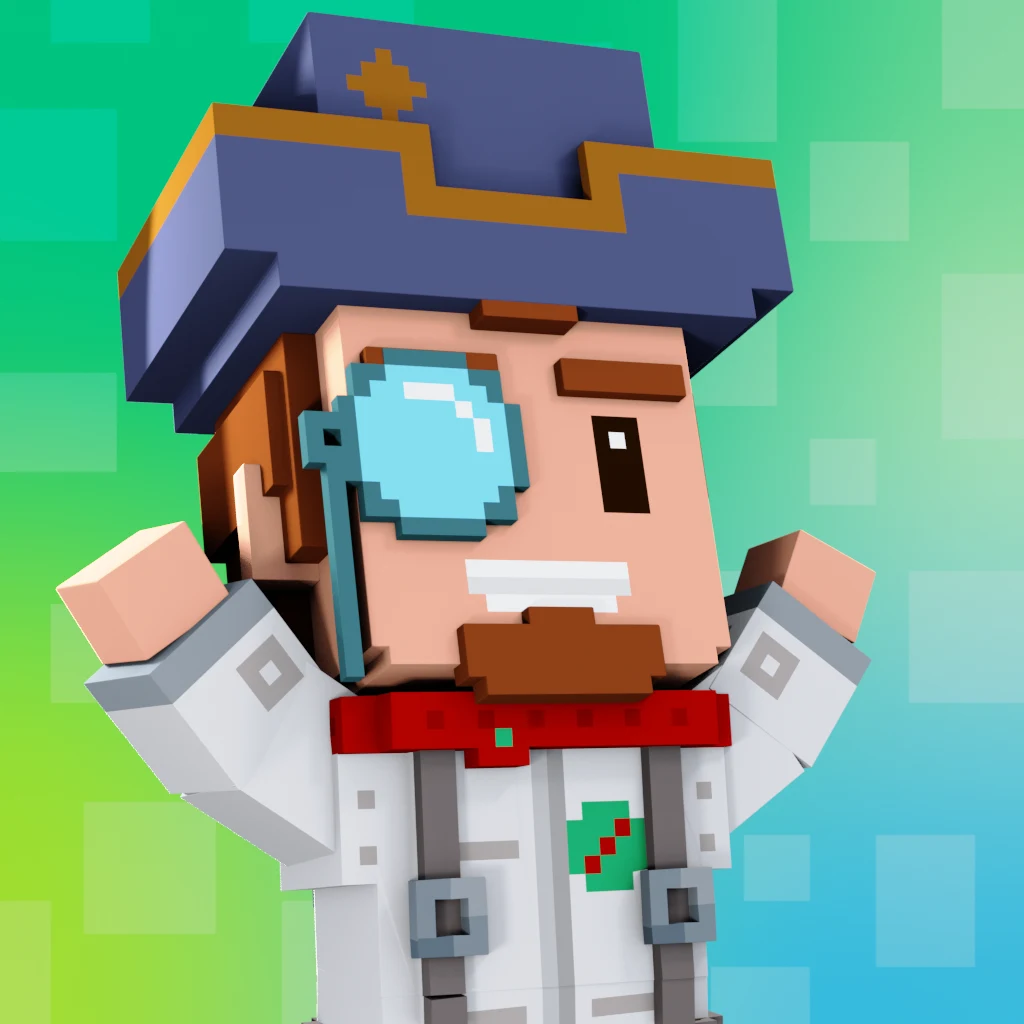 Pirate #4597 voxel render