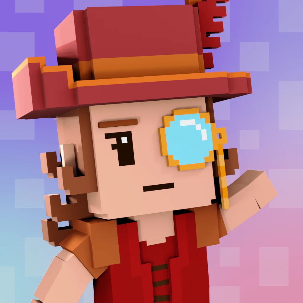 Pirate #462 voxel render