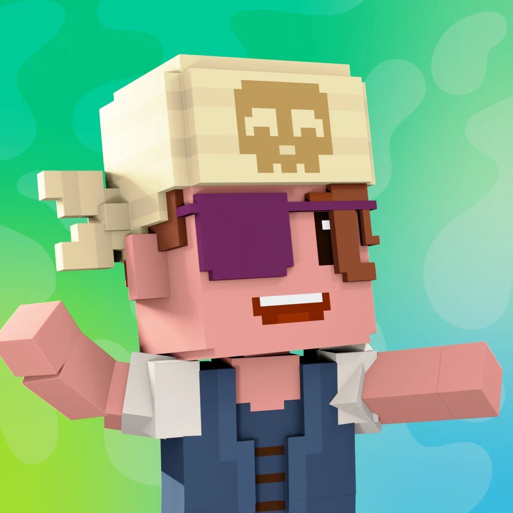Pirate #4632 voxel render