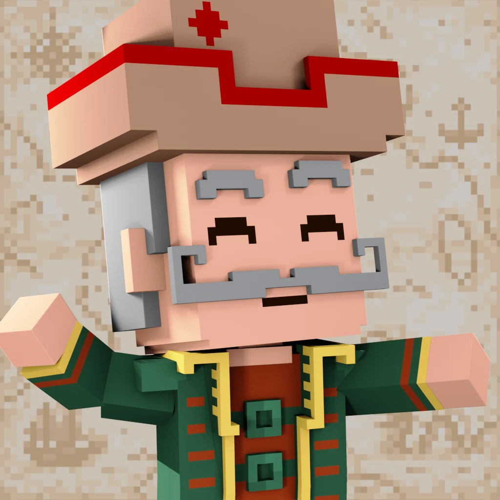 Pirate #4723 voxel render