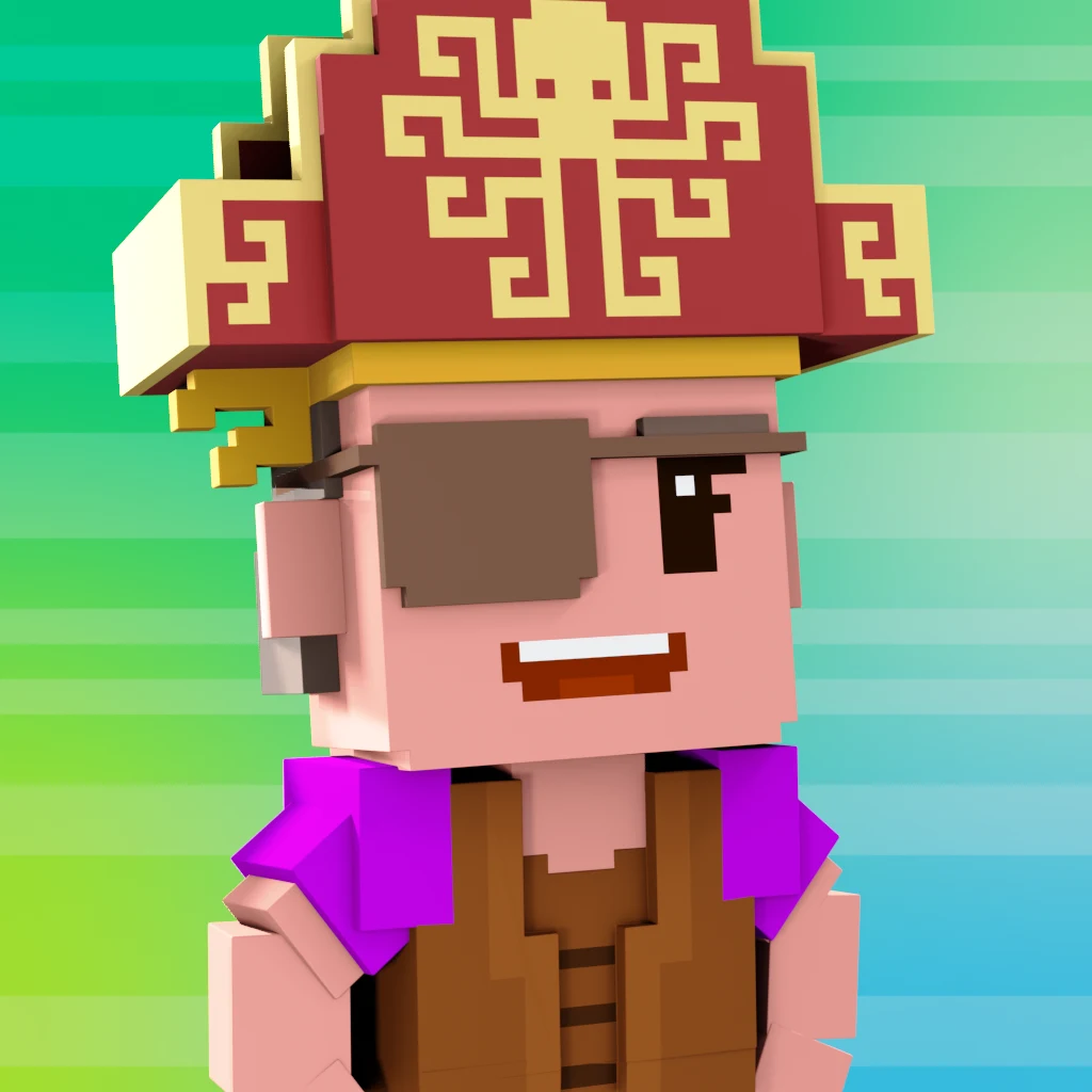 Pirate #4857 voxel render