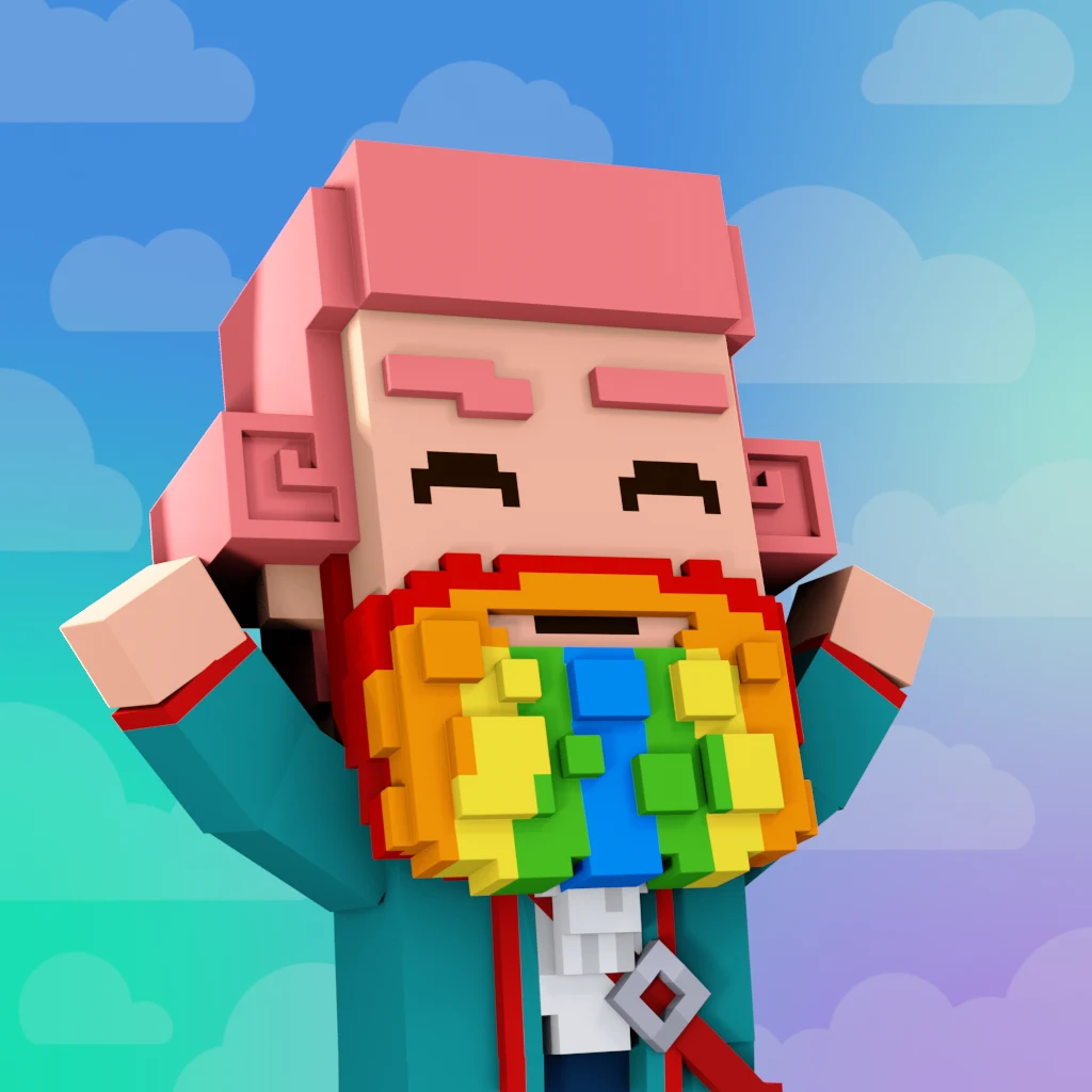 Pirate #487 voxel render