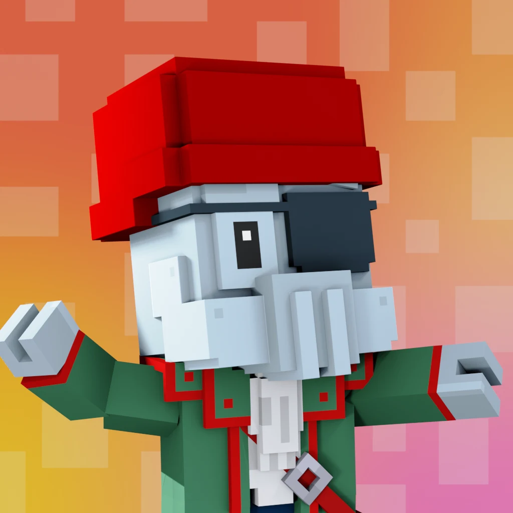 Pirate #4899 voxel render