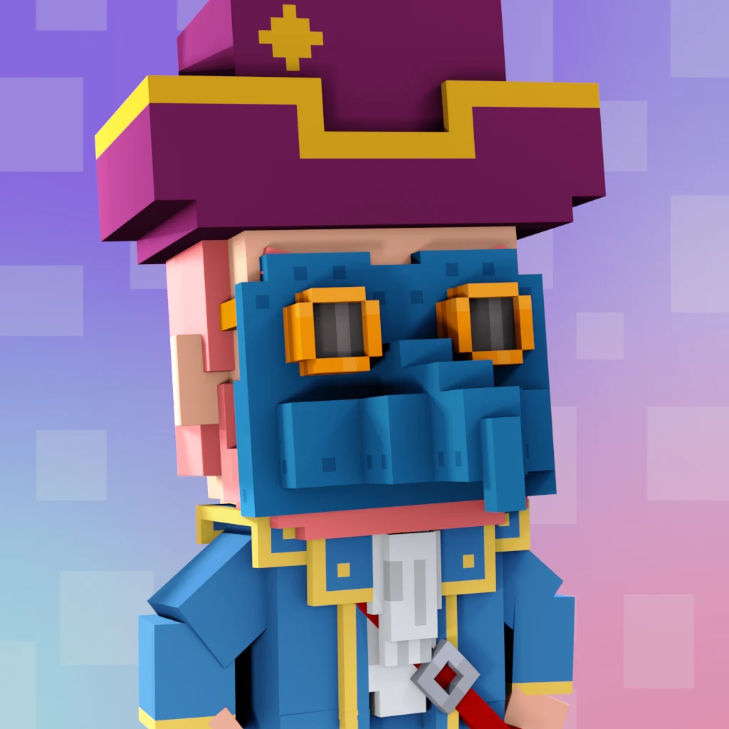 Pirate #5022 voxel render