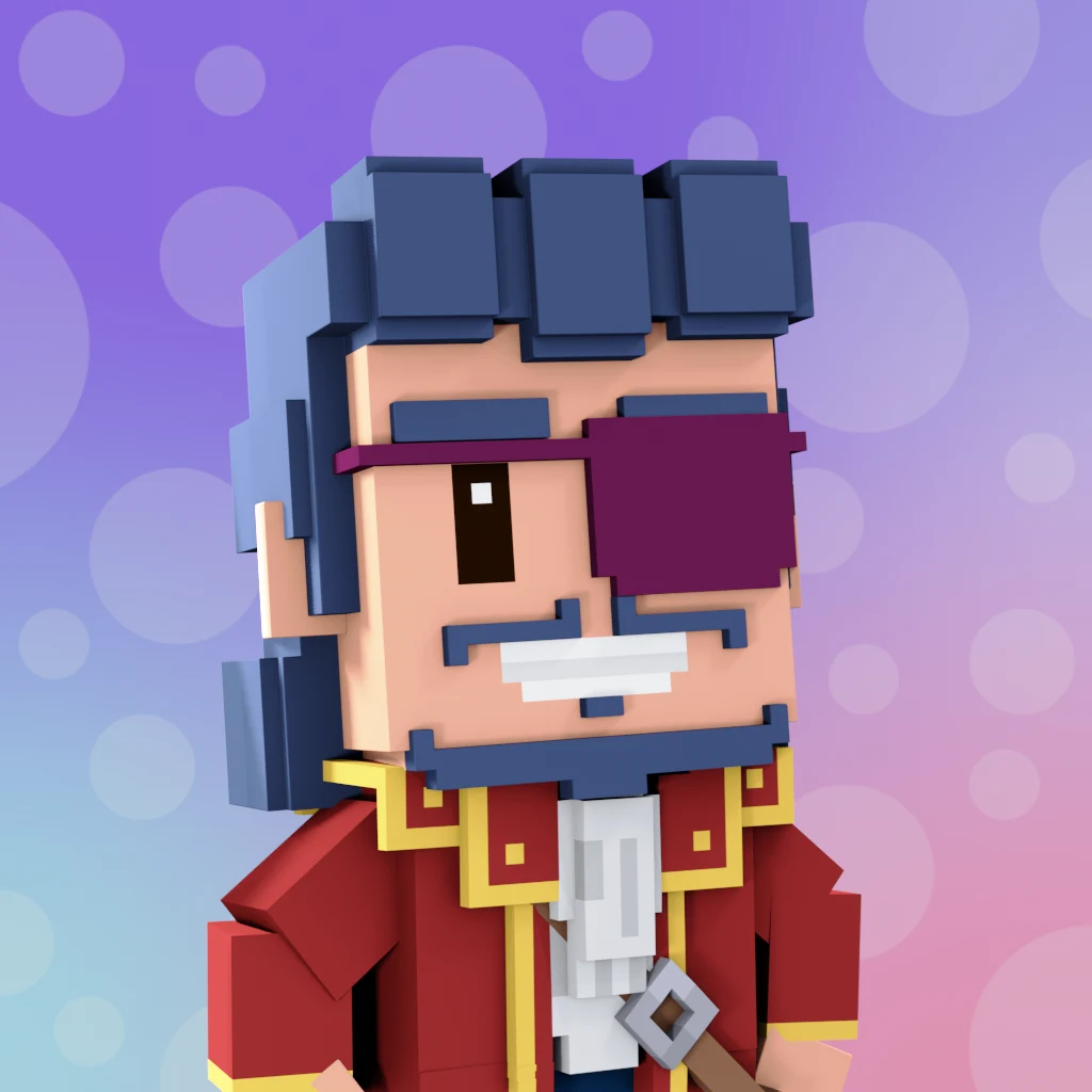 Pirate #558 voxel render
