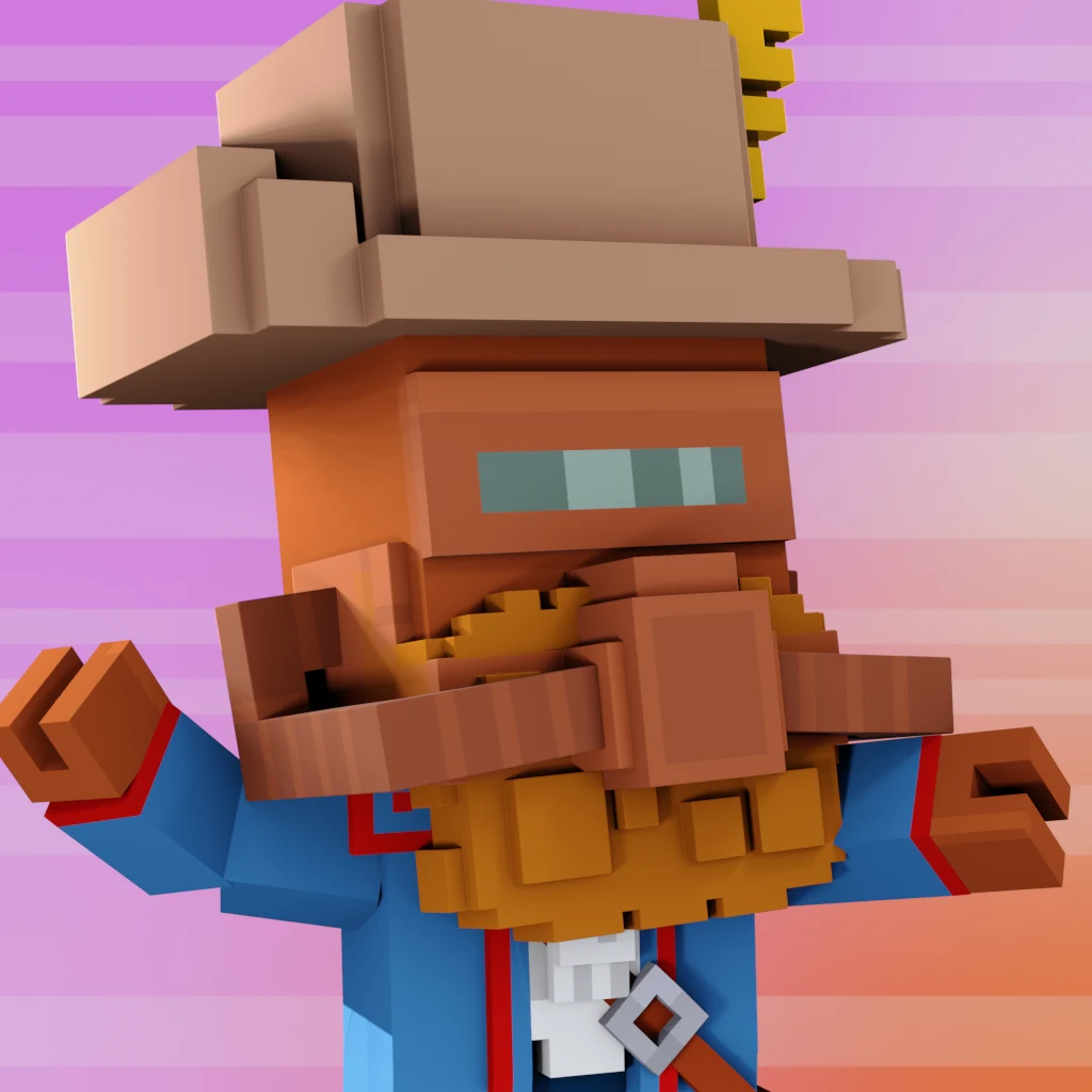 Pirate #613 voxel render
