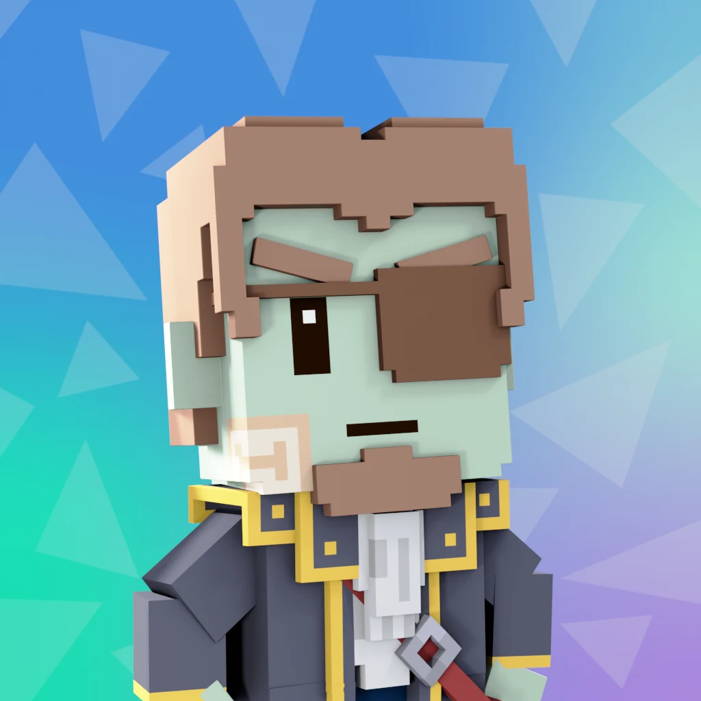 Pirate #6177 voxel render