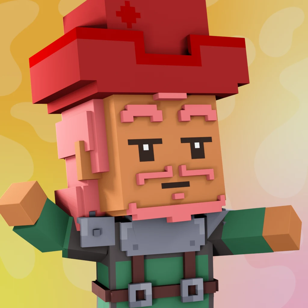 Pirate #6186 voxel render