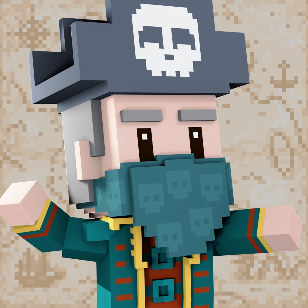 Pirate #6500 voxel render