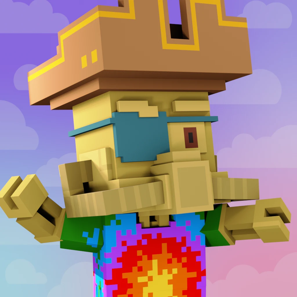 Pirate #6586 voxel render